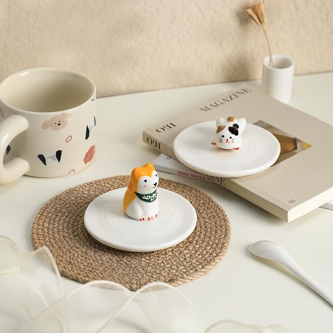 Sizikato 2pcs Porcelain Mug Lid, 4 Inch Ceramic Cup Lid - Image 3