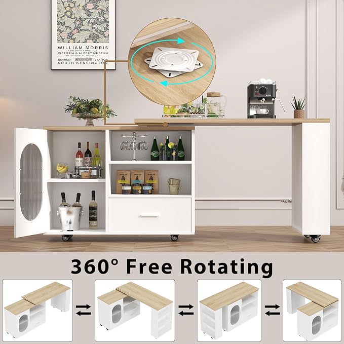 HSH 72.4” Rolling Kitchen Island - Image 2
