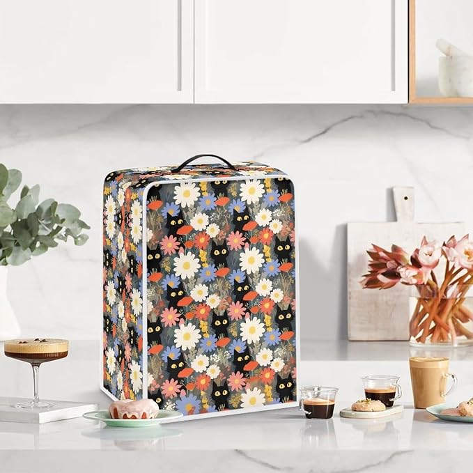 Cat Daisy Dust Cover for Coffee Maker Expresso Coffee Machine Washable Brewing - Image 3