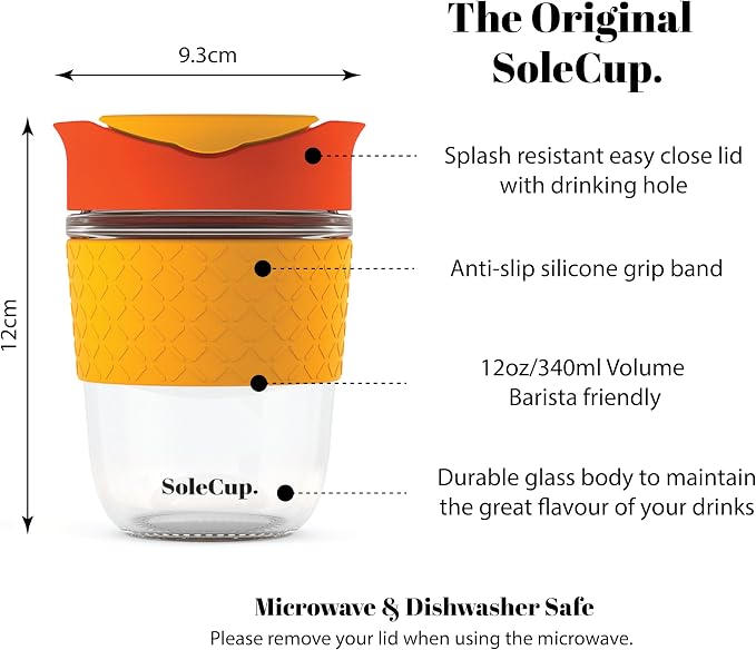 Reusable Strengthened Glass Travel Cup - Image 2