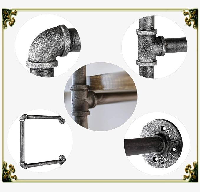 Industrial Wall Mounted Iron Floating Pipe - Image 6
