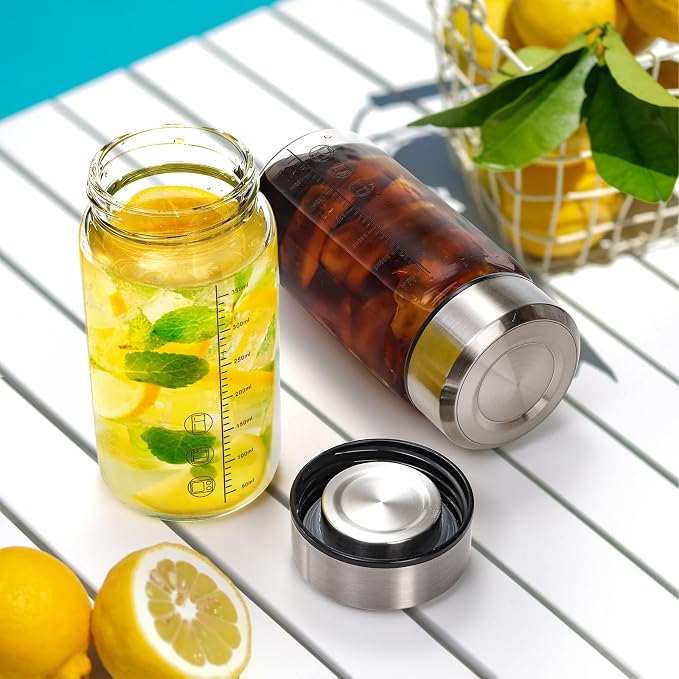 WRINGKIT 2 Pack Glass Juice Bottles - Image 5