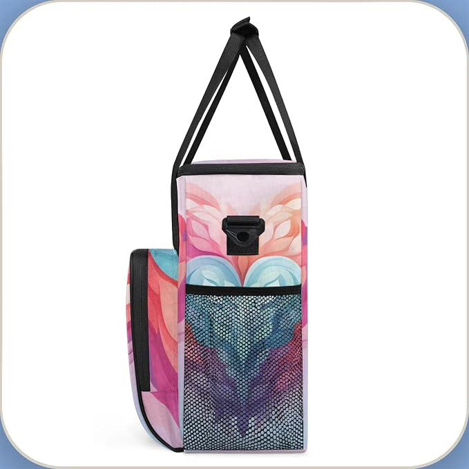 Heart Colorful Coffee Maker Carring Bag, Large Insulated Storage Organizer Case - Image 4