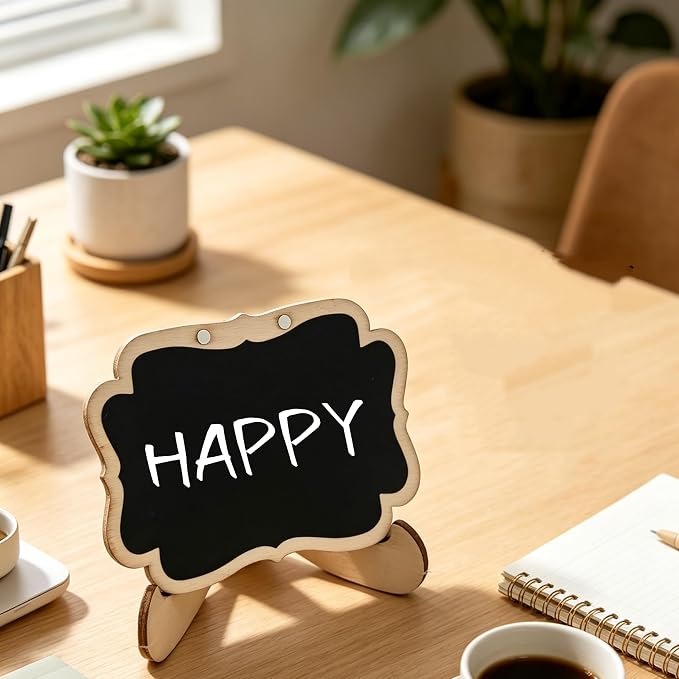 24 Pcs Reusable Mini Chalkboards Signs - Image 8