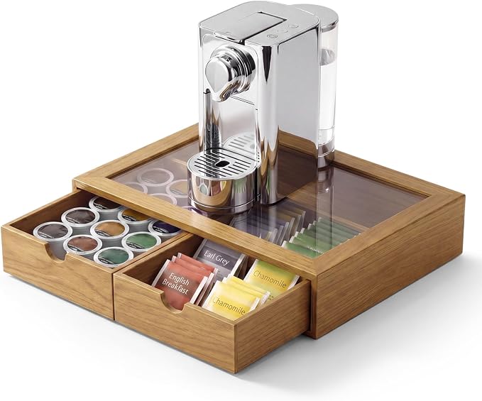 Natural Wooden Tea Bag Organizer by LOYIM