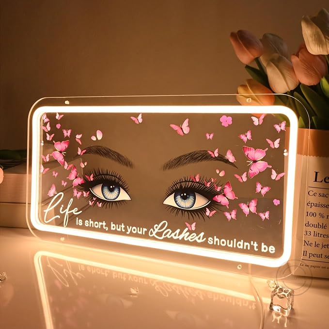 Britrio Lashes Neon Sign Light for Beauty Salon Eyelash Extension Studio - Image 4