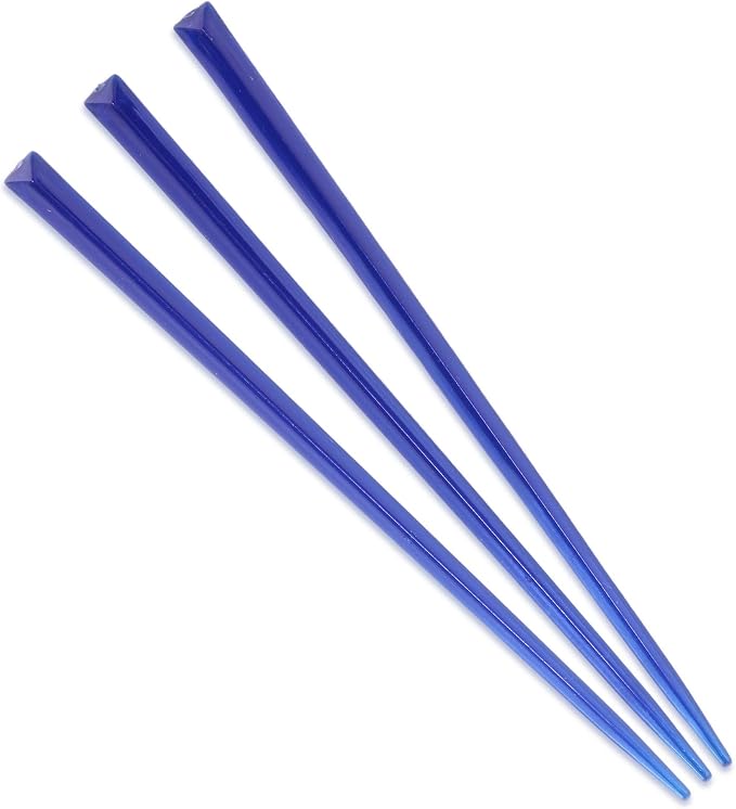 BambooMN - Triangular Appetizer Food and Drink Prism Picks - 4.5" - Dark Blue - by BambooMN