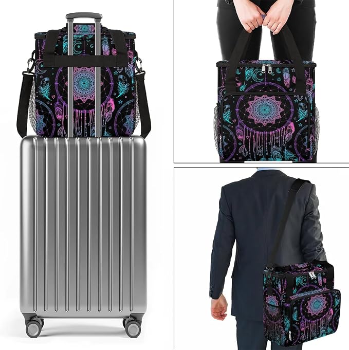 Dreamcatcher Feather Coffee Maker Carring Bag Travel Carrying Storage Tote Bag - Image 7