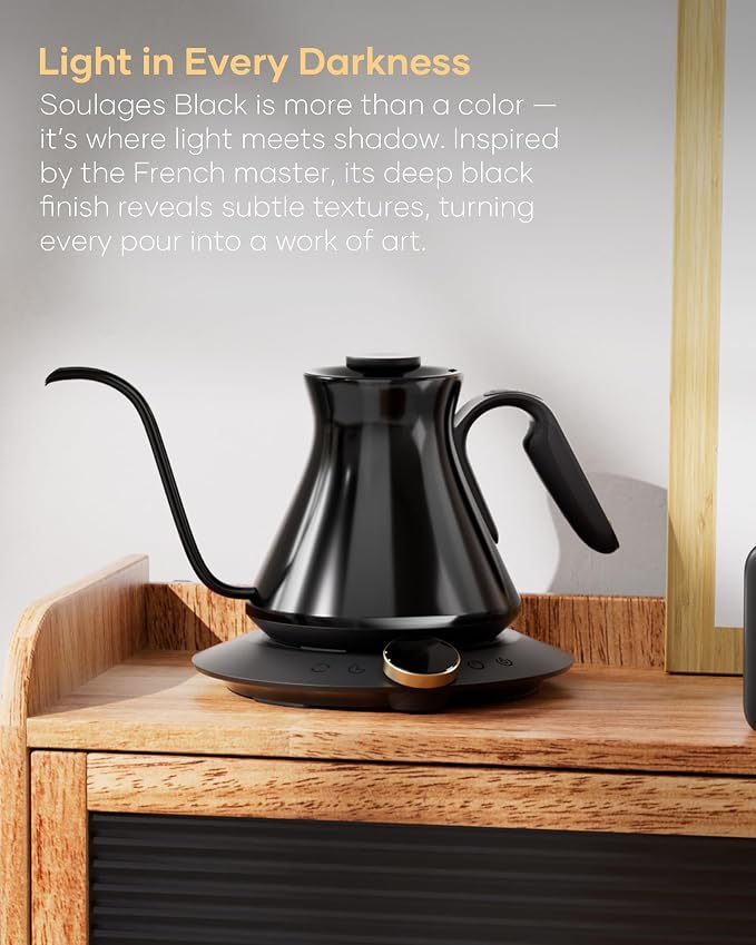 Cocinare Gooseneck Electric Kettle, ±0.5°F Precision Temperature Control - Image 9