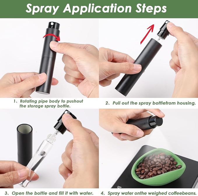 Koluti Silicone Coffee Bean Dosing Cup and Spray Bottle Set, Single Dose - Image 7