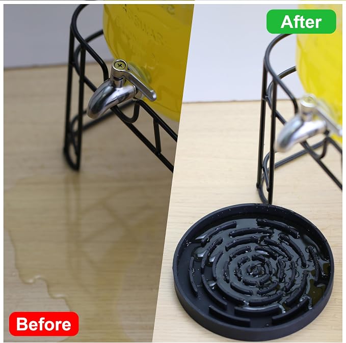 Drip Tray Compatible with Ninja slushie machine, 4 Pack Black Silicone Drip Mat - Image 3