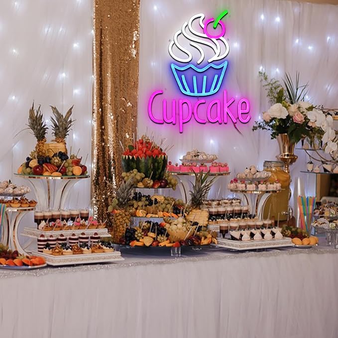 Cupcake Neon Sign for Wall Decor, 14.96''x 12.6'' Led Sign for Business - Image 7