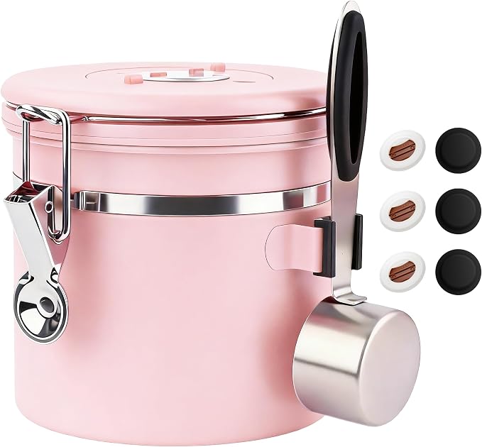 ShanSon Coffee Canister Airtight, Stainless Steel Bean Storage Container by ShanSon