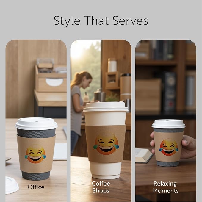 Restaurantware SLEEVES ONLY: Restpresso 5.1 x 2.8 Inch Coffee Cup Sleeves 50 - Image 6
