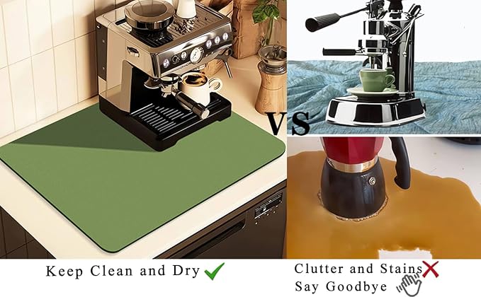 Coffee Mat for Countertops, Coffee Bar Accessories Fit Under Coffee Maker - Image 5