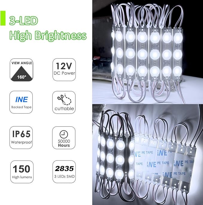 400 Pcs Cool White 12000-14000K 1.5W LED Module Light Strip, Storefront Lights - Image 2