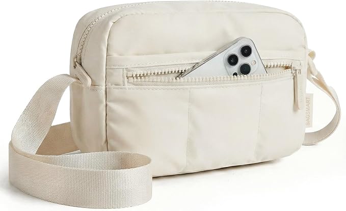 BAGSMART 2 in 1 Puffy Camera Sling Bag Small Camera Shoulder Bag by BAGSMART