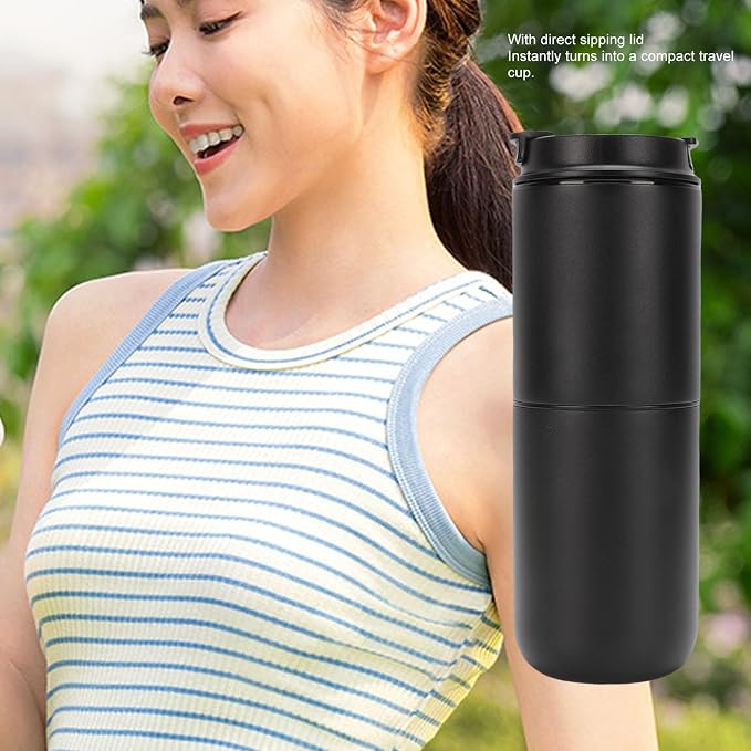 Portable Coffee Maker Machine, 350ml Travel All in One Coffee Bean Grinder and - Image 5