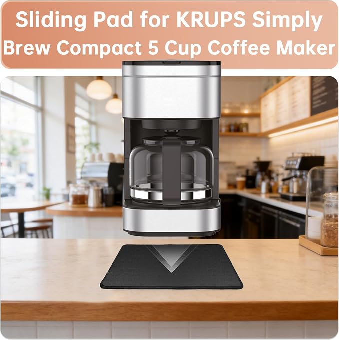 Sliding Pad for KRUPS Simply Brew Compact 5 Cup Coffee Maker- Smooth Glide - Image 3