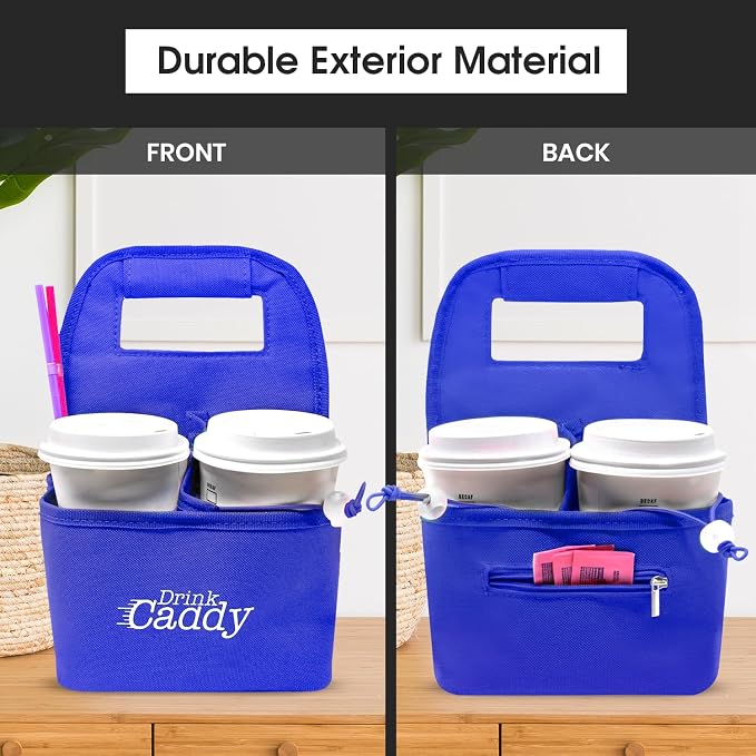 Drink Caddy Portable Drink Carrier and Reusable Coffee Cup Holder - Image 2