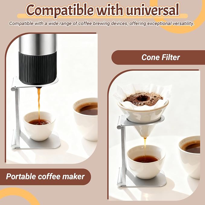 Portable Coffee Maker Stand, Foldable Aluminum Pour Over Coffee Dripper Holder - Image 4