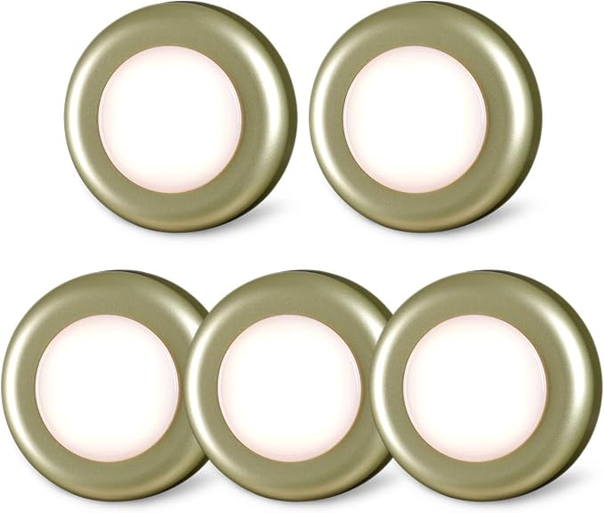 STAR-SPANGLED 5 Pack 2.8” Push Tap Lights, Stick on Touch Puck Lights AAA - Image 8