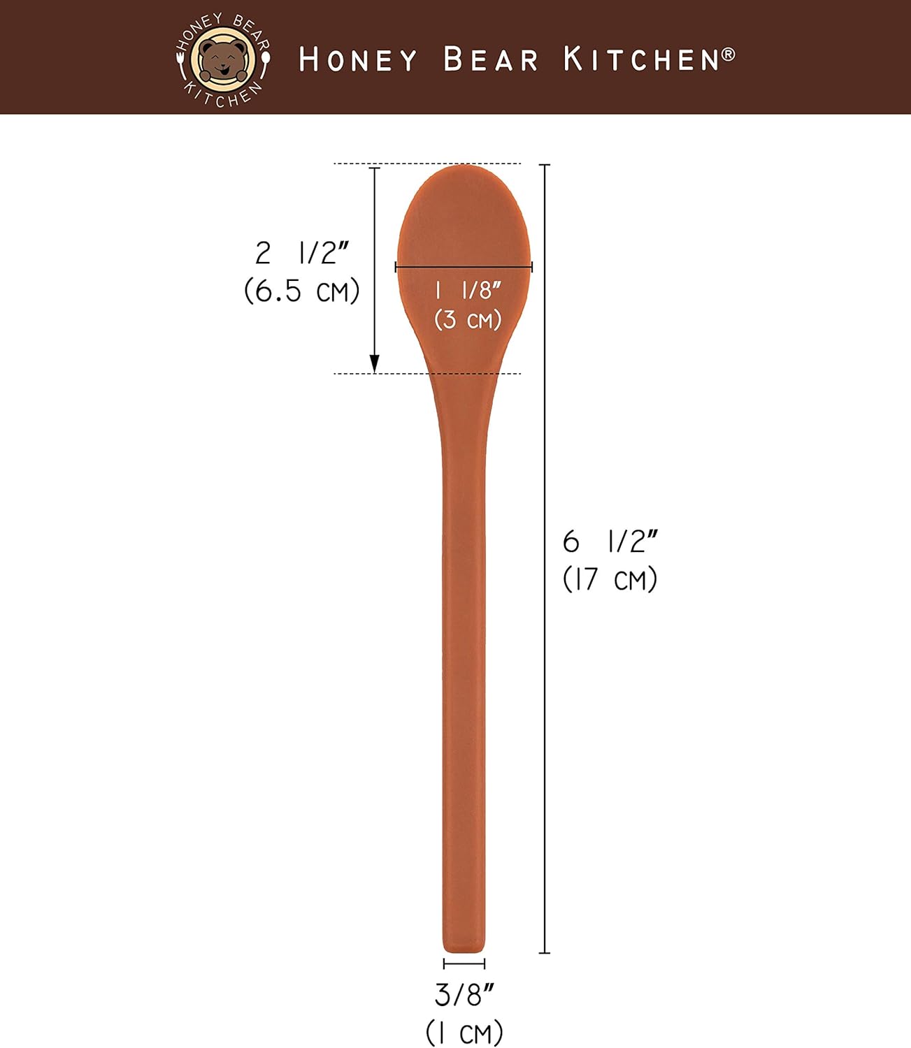 Honey Bear Kitchen Silicone Stirring Spoon (Set of 2, Cornflower Blue) for Coffee & Tea