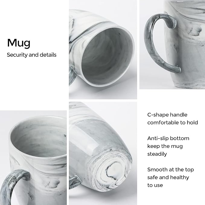 14 OZ Marble Coffee Mugs, M067 Novelty Marble Ceramic Cup - Image 6
