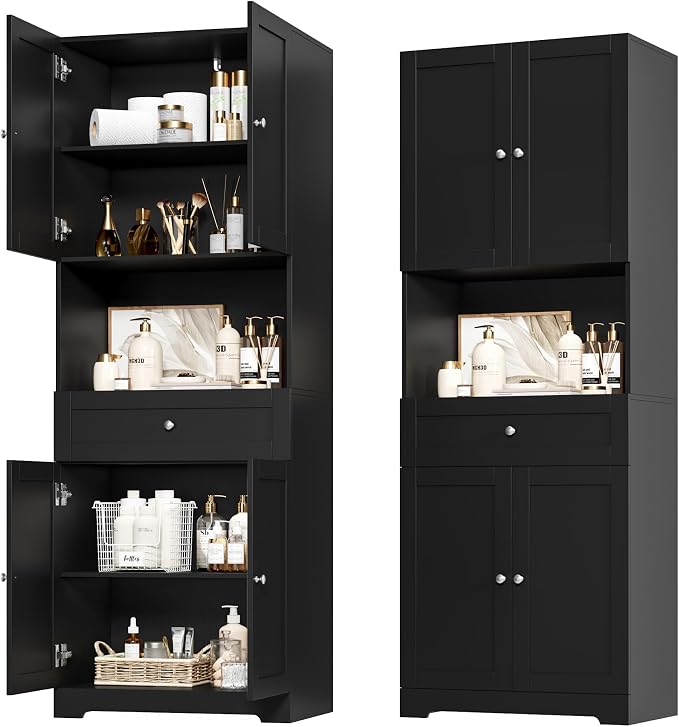HIFIT Tall Bathroom Storage Cabinets, Modern Linen Storage Cabinet - Image 7
