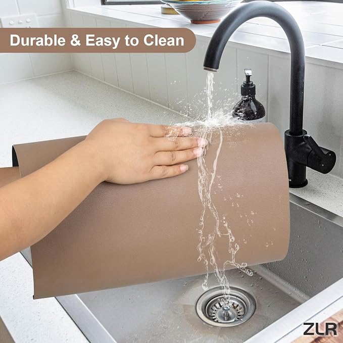 ZLR Coffee Bar Mat for Espresso Machine, Stain-Hiding PU Top, Non-Slip Back - Image 5