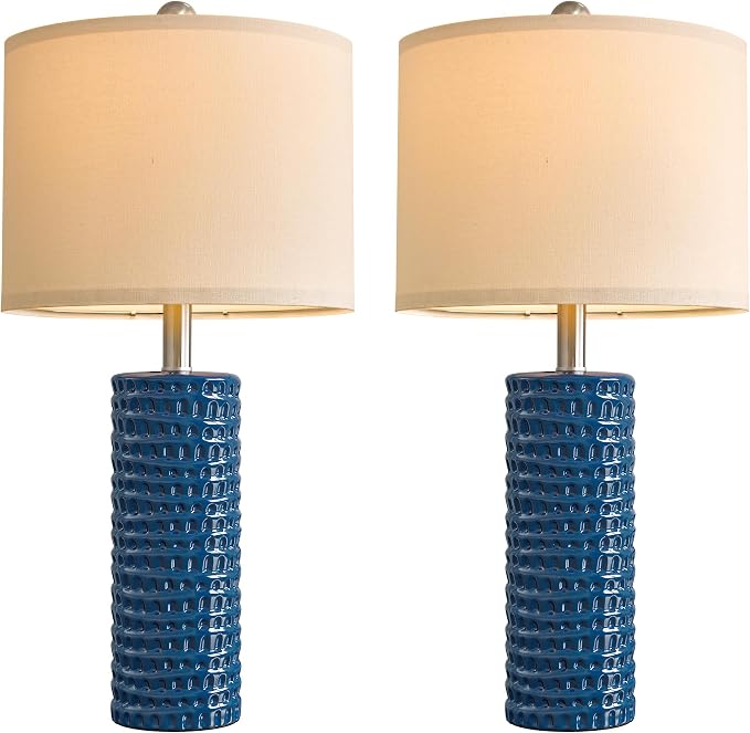 PORTRES 24.75" Modern Accent Ceramic Table Lamp Set of 2 - Image 9