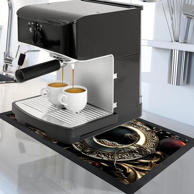 Coffee Bar Mat - Coffee Gifts - Coffee Lover - Coffee Bar Accessories - Barista - Image 2