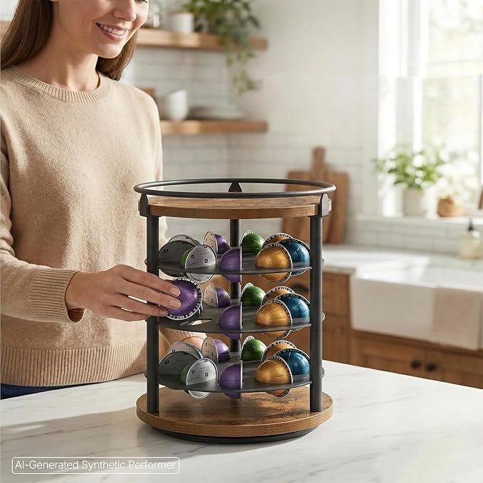 YATINEY Coffee Pod Holder for K Cup, 4 Tier Holder for Vertuo, Coffee Pod - Image 4