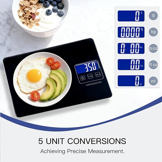 MegaWise Precision Food Scale, 33lb Waterproof Rechargeable Digital Kitchen - Image 3