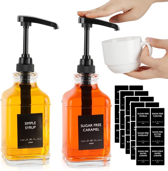 STARSIDE 16 oz Coffee Syrup Dispenser, Syrup Dispenser by STARSIDE
