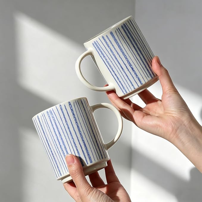 Coffee Mugs Set of 6, 17oz Ceramic Mugs - Image 9