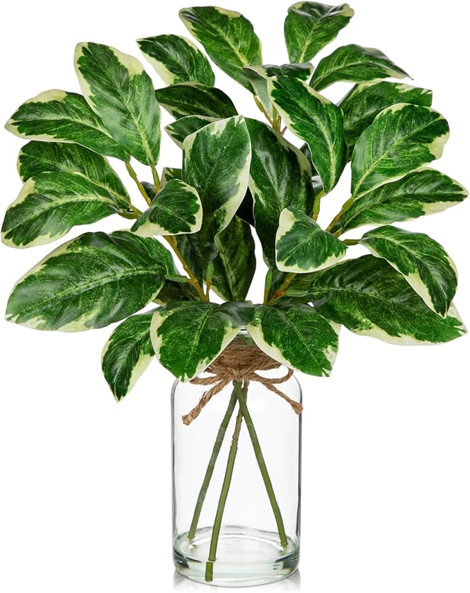 Real Touch Faux Greenery Stems in Vase by VillaComo