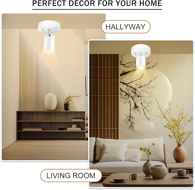 BoostArea LED Light Track Lighting Kit, Monopoint Sconce Adjustable Flush Mount - Image 6