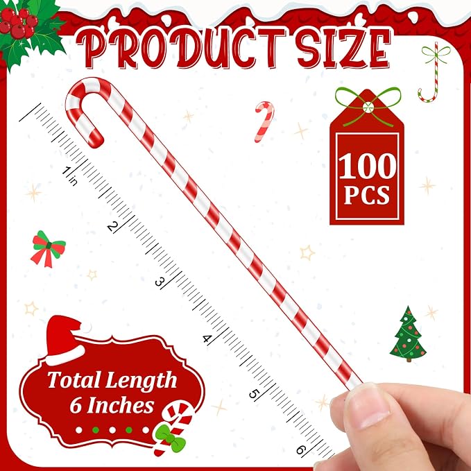 Chengu 100 Pcs Winter Drink Stirrers Xmas Stir Sticks Bulk Holiday Coffee - Image 2
