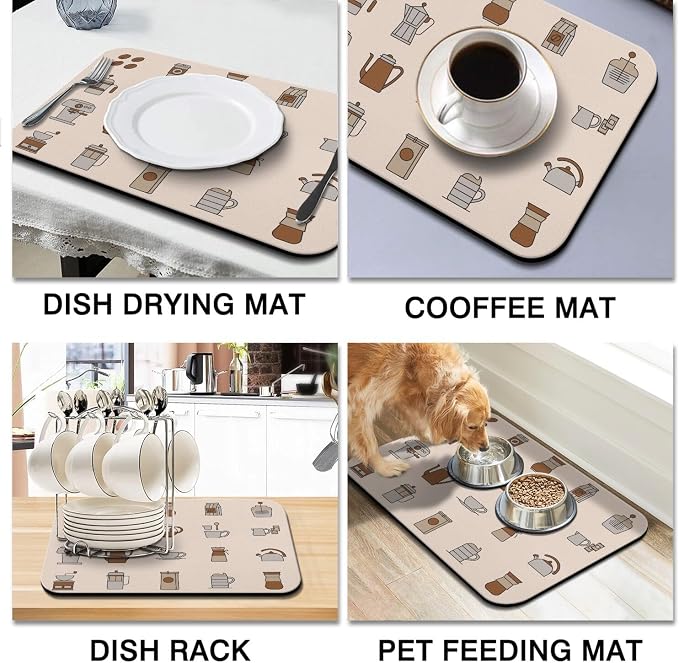 Coffee Mat -Samll Absorbent Coffee Bar Mat - Image 4