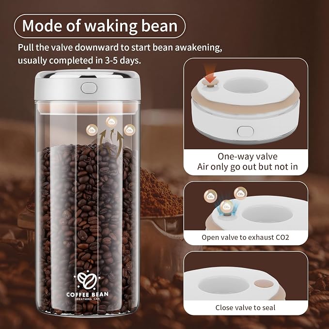 57oz Airtight Glass Coffee Canister - Image 3