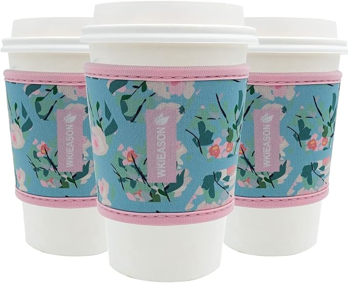 WK IEASON Reusable Hot Cup Insulator Sleeves Neoprene Hot Tea Cup Holder by WKIEASON