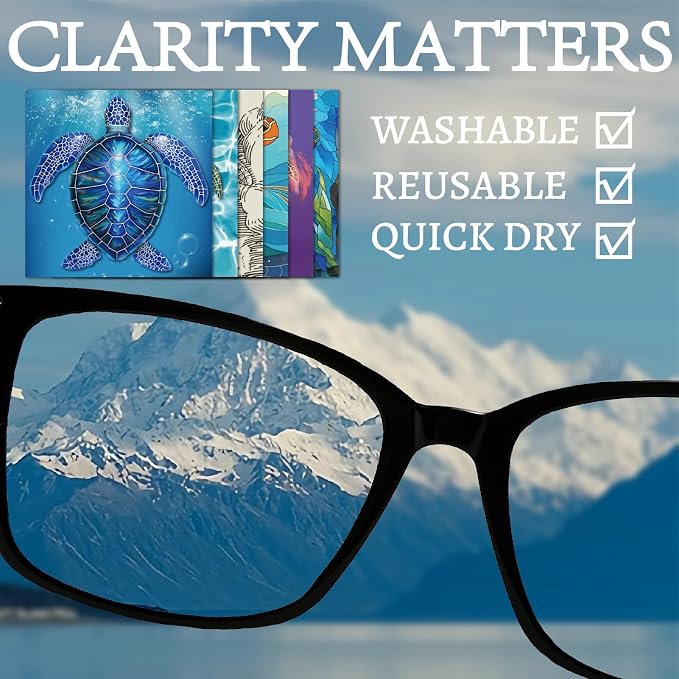 CREATCABIN 6Pcs Glasses Cleaning Cloth Microfiber Cleaning Cloths - Image 4
