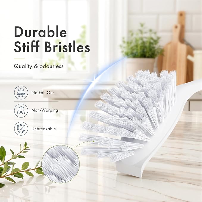 Amazer 4 Pack Dish Brush with Handle, Kitchen Scrub Brushes - Image 3