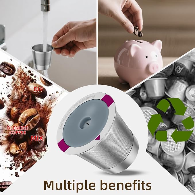 1 Pack Reusable K Cup Coffee Pods, Stainless Steel Refillable K Cup Coffee - Image 5