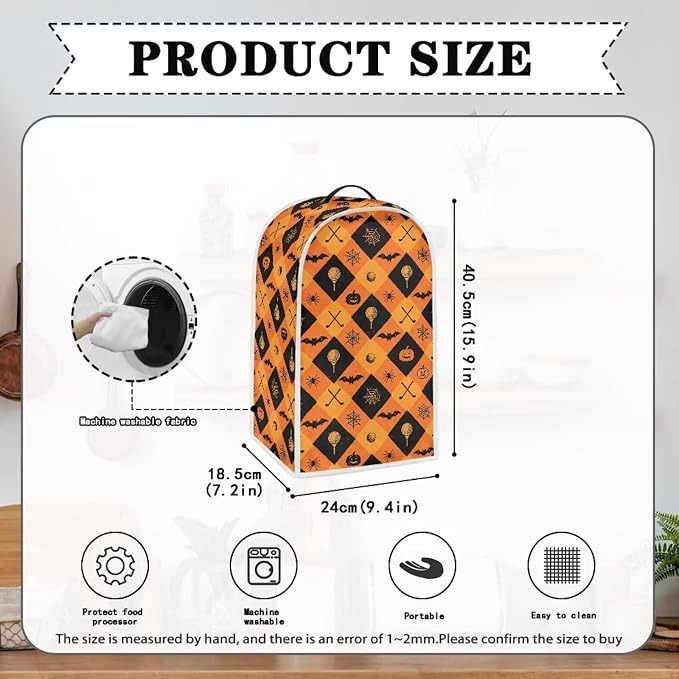 Golf Pumpkins Blender Dust Cover, Anti Fingerprint Polyester Stand Mixer or - Image 6