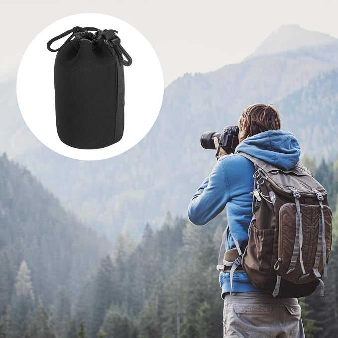 PATIKIL Camera Lens Bag, 3.5" IDx7.1 H Drawstring Lens Pouch - Image 7