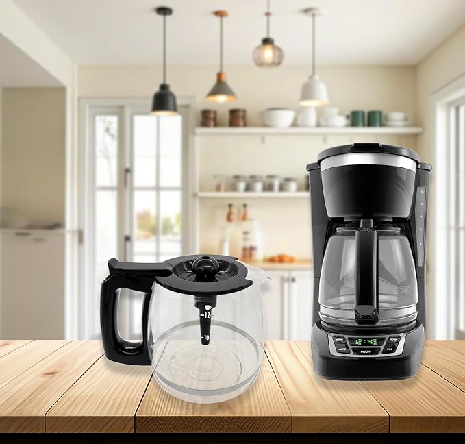12-Cup Glass Coffee Pot Replacement, Universal and Adjustable, Compatible - Image 5