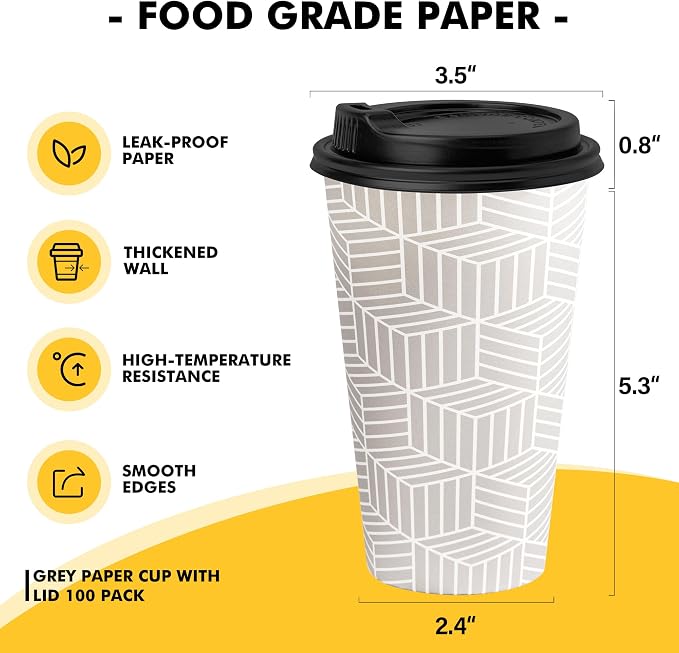 RACETOP 16 oz Disposable Coffee Cups - Image 2
