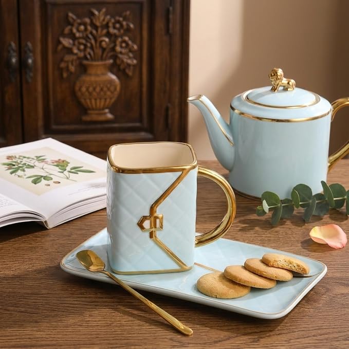 Handbag Shaped Mug, Handbag Coffee Mug And Saucer, Purse Coffee Ceramic Mug Set - Image 5